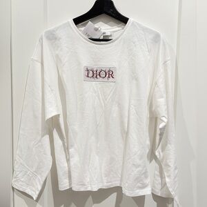 Christian Dior Classic Floral Long Sleeve T shirt